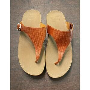 NWOB Women's Fitflop The Skinny Sandal Dark Tan Size 10 Comfort APMA Approved